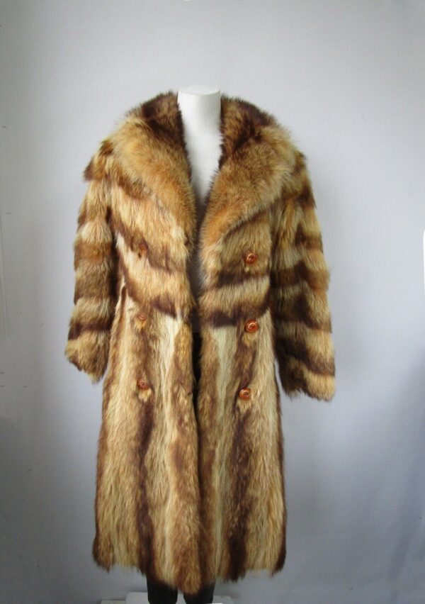 Women's Sz 4 Tanuki Raccoon Fur Coat Jacket MINT Woman - Image 2