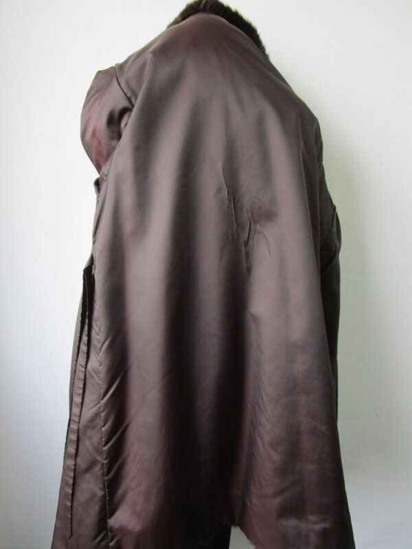 Women's Sz 6 Canadian Dark Ranch Mink Fur Coat with Hood MINT Woman - Image 6