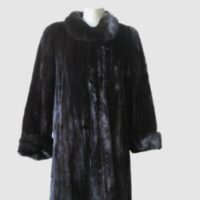 Women's Sz 10/12 Dark Ranch Female Mink Fur Coat SUPERB