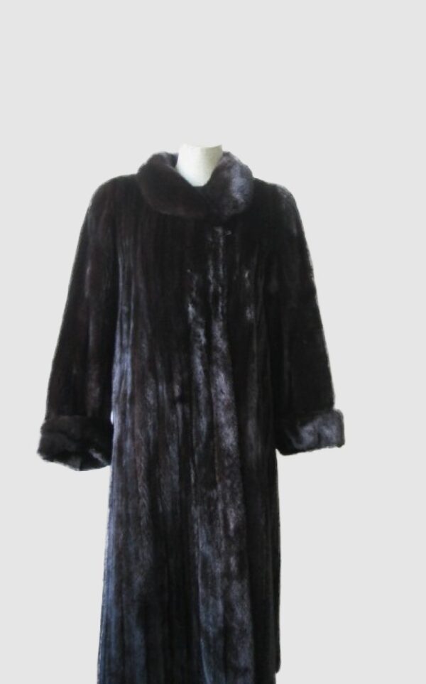 Women's Sz 10/12 Dark Ranch Female Mink Fur Coat Jacket SUPERB