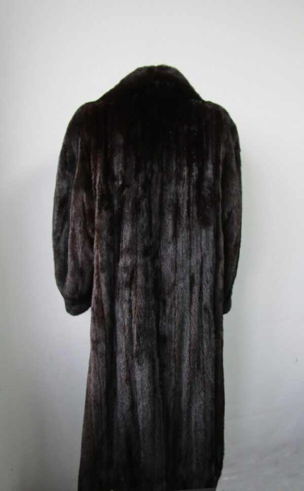 Women's Sz 12 Canadian Dark Ranch Female Mink Fur Coat Mint Woman - Image 5