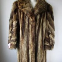 Women's Sz 8 Raccoon Fur Coat Jacket Women VG+ Ladies