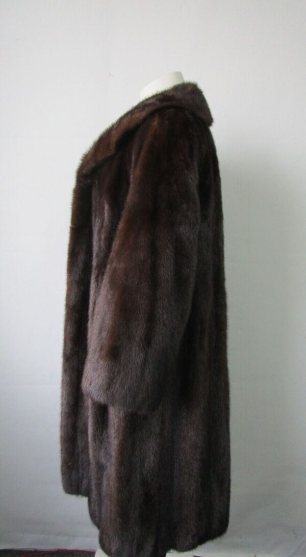 Women's Sz 8 Dark Ranch Mink Fur Coat Jacket Woman MINT+ - Image 4