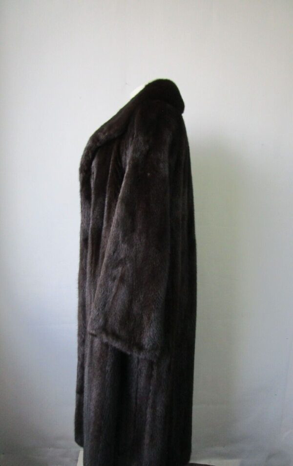 Women's Sz 10/12 Dark Ranch Mink Fur Coat MINT+ Woman - Image 3