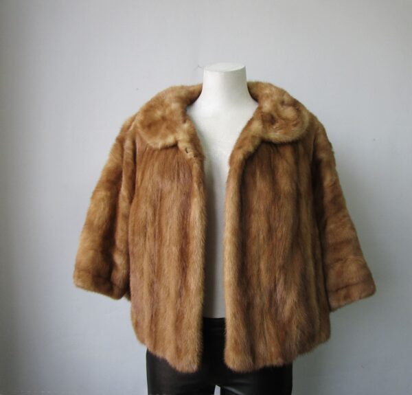 Women's Sz 6 Mink Fur Coat Jacket Bolero MINT Woman - Image 2
