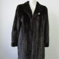 Women's Sz 6 Perfect FEMALE Mink Fur Coat Jacket Woman Black