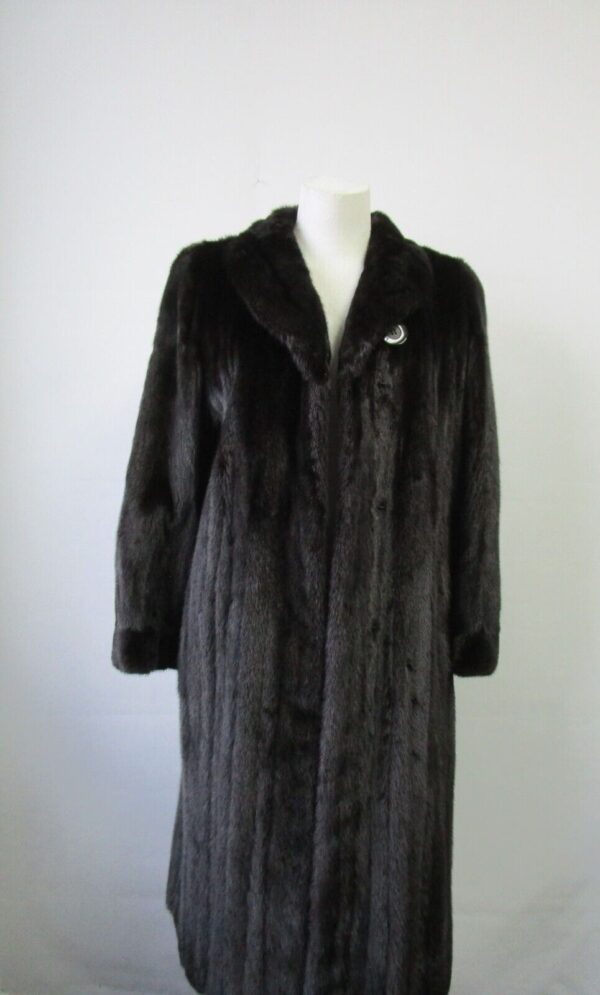Women's Sz 6 Perfect FEMALE Mink Fur Coat Jacket Woman Black