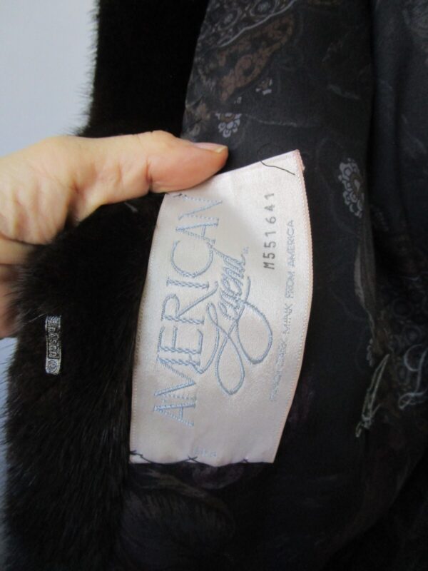 Women's Sz 8 Superb Real Mink Fur Coat Jacket Woman AMERICAN LEGEND - Image 7