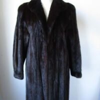 Women's Sz 8 Dark Ranch Mink Fur Coat Jacket SUPERB