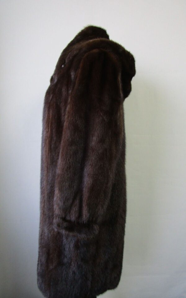 Women's Sz 8 Mink Fur Coat Jacket HOOD Woman Mint - Image 7