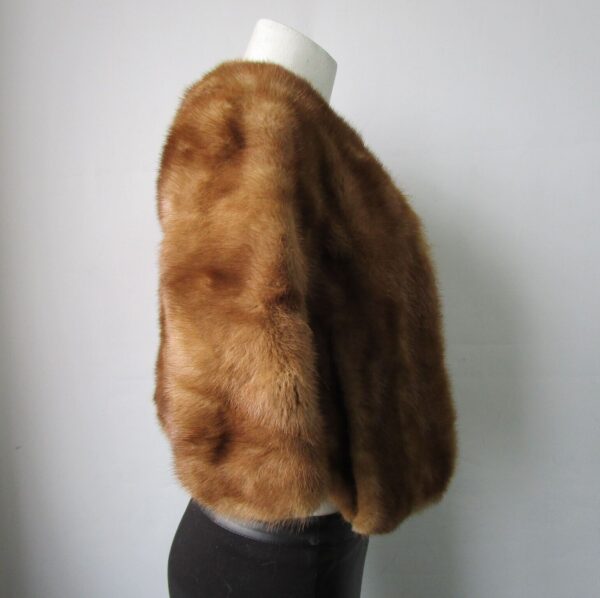 Women's Vintage MINT Mink Fur Shawl Stole Wrap Cape WEDDING Woman - Image 2