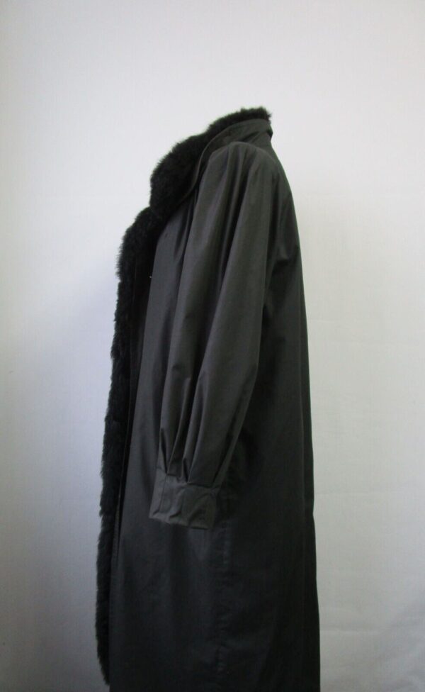 Women's Sz 14 MINT Raincoat Detachable Black Opossum Fur Vest Lining Woman - Image 2