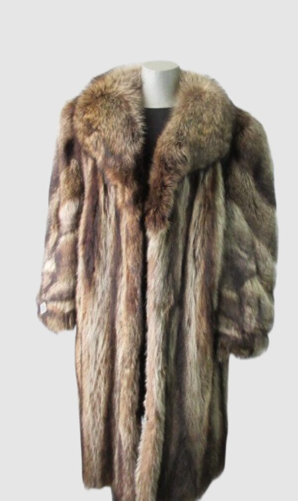 Raccoon Fur Coat Jacket Women VG+ Ladies Sz 8