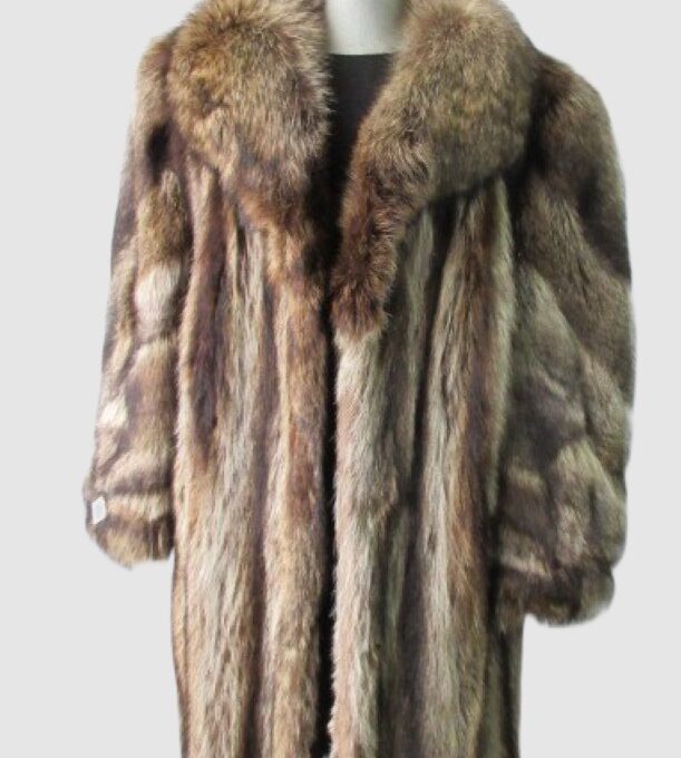 Raccoon Fur Coat Jacket Women VG+ Ladies Sz 8
