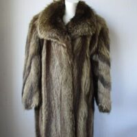Women's Stylish Raccoon Fur Coat MINT Sz 12