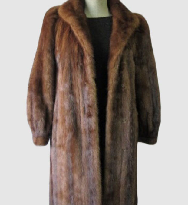 Pastel Mink Fur Coat Jacket Sz 6 MINT