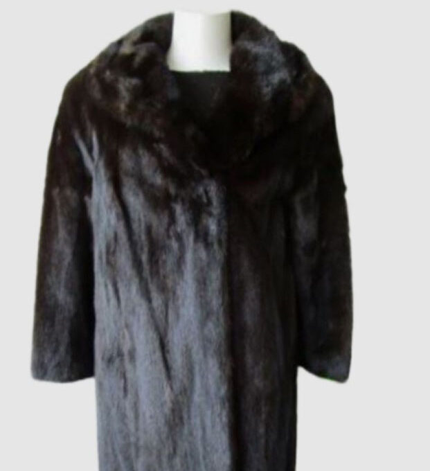 Dark Ranch Mink Fur Coat Superb Sz 6