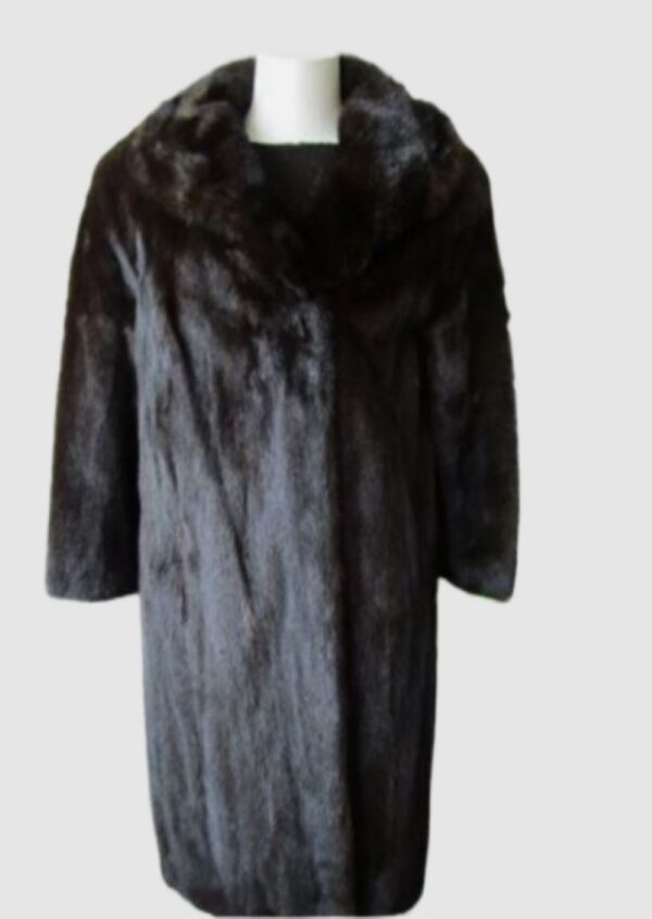 Dark Ranch Mink Fur Coat Superb Sz 6