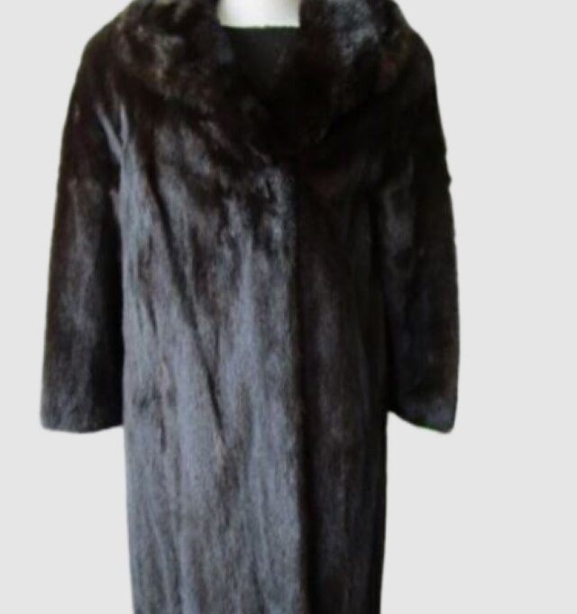 Dark Ranch Mink Fur Coat Superb Sz 6