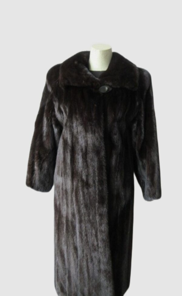 Women's Sz 8 Superb Dark Ranch Mink Fur Coat Superb CLEARANCE SALE!