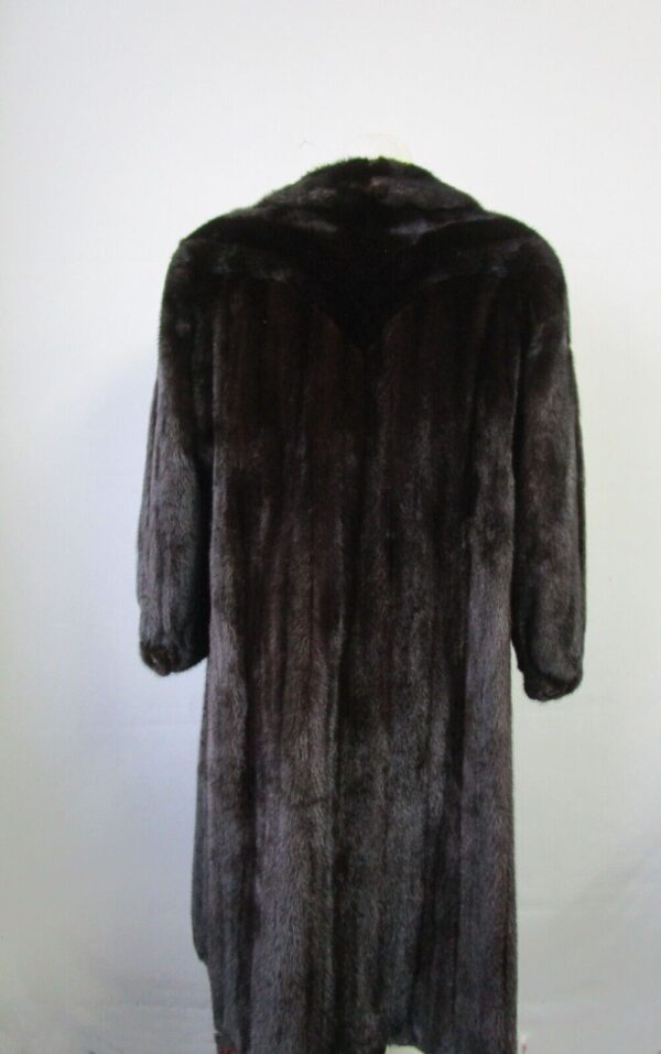 Women's Sz 6 Dark Ranch & Black Mink Fur Coat Jacket MINT Woman - Image 4