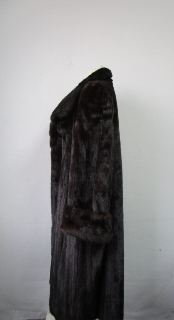 Women's Sz 12 Canadian Dark Ranch Mink Fur Coat MINT+ Woman - Image 3