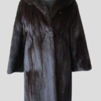 Sz 6 Dark Ranch Mink Fur Coat SUPERB Sz 6 Small