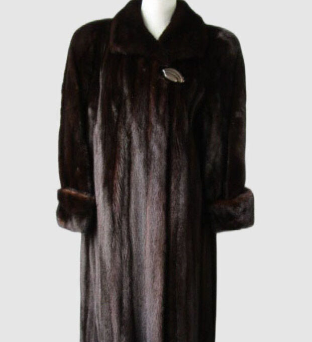 Women's SUPERB Sz 14 Dark Ranch Female Mink Fur Coat Jacket