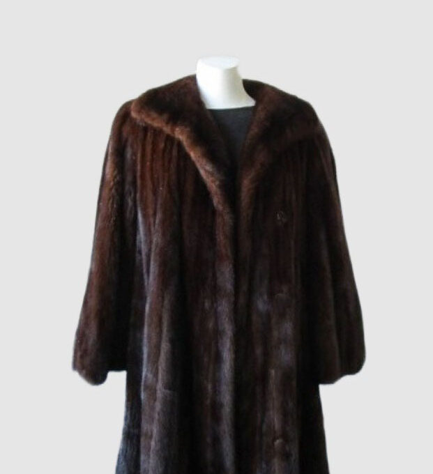 Women's Sz 6/8 Canadian Demi-Buff Mink Fur Coat Jacket SUPERB