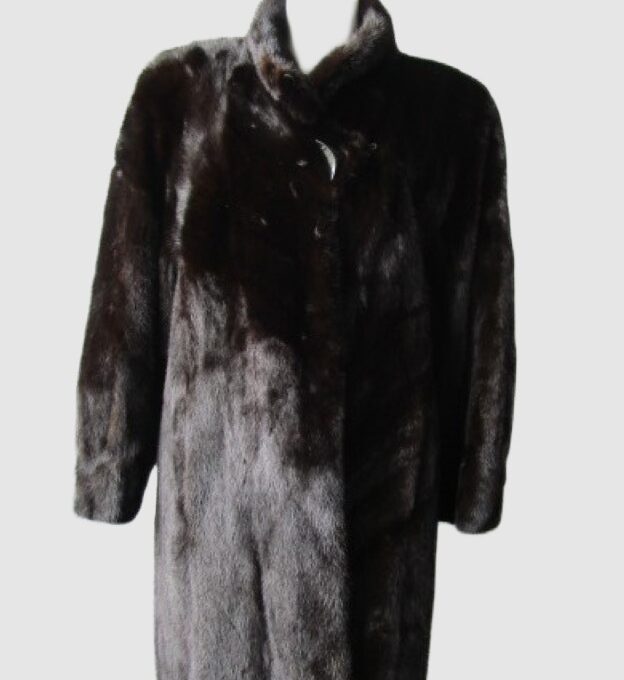 Dark Ranch Mink Fur Coat Jacket Mint+ Sz 6
