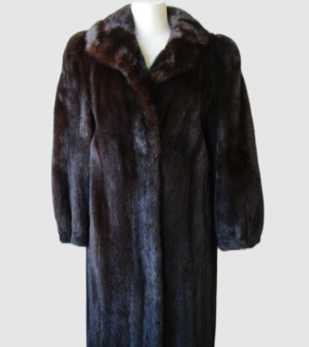 Women's Sz 6/8 Dark Ranch Mink Fur Coat Jacket MINT