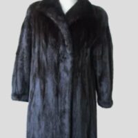 Dark Ranch Mink Fur Coat Mint Sz 10