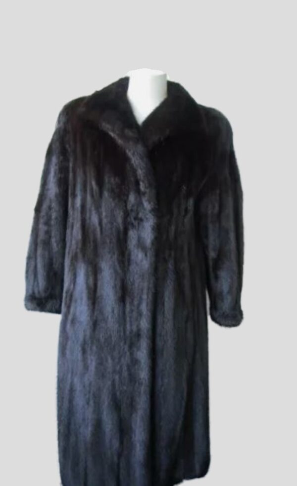 Dark Ranch Mink Fur Coat Mint Sz 10