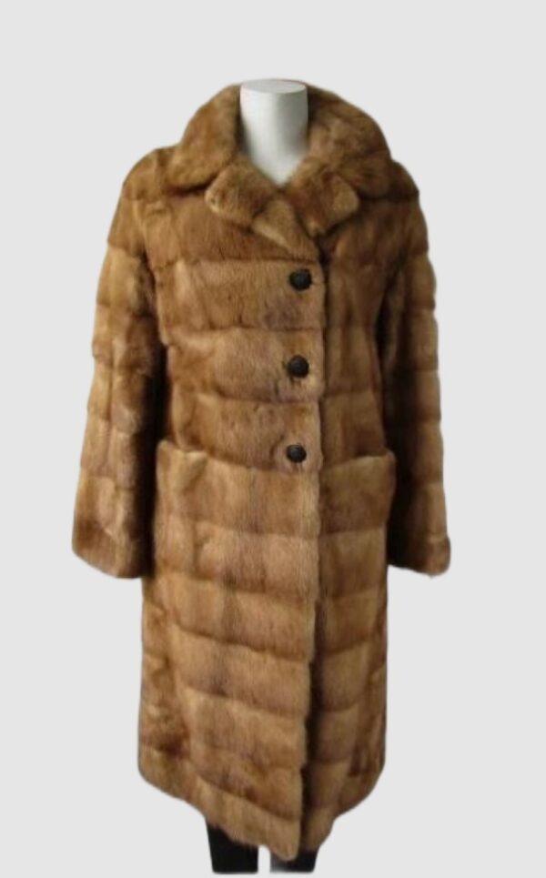 Pastel Mink Fur Coat Jacket Sz 6 MINT