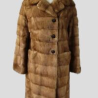 Pastel Mink Fur Coat Jacket Sz 6 MINT