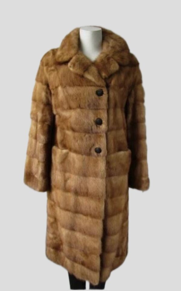 Pastel Mink Fur Coat Jacket Sz 6 MINT