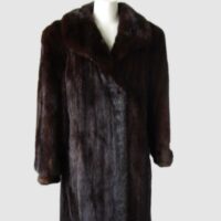 Women's Sz 10 Dark Ranch Real Mink Fur Coat MINT