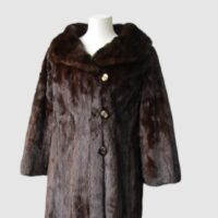 Women's Sz 10 Dark Ranch Mink Fur Coat Jacket Stroller MINT+