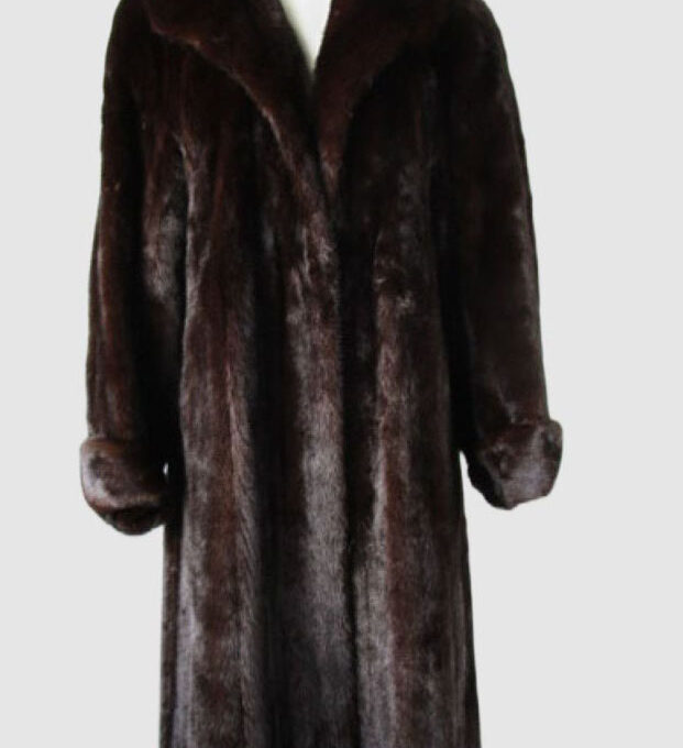 Canadian Dark Ranch Mink Fur Coat Jacket Sz 6 MINT