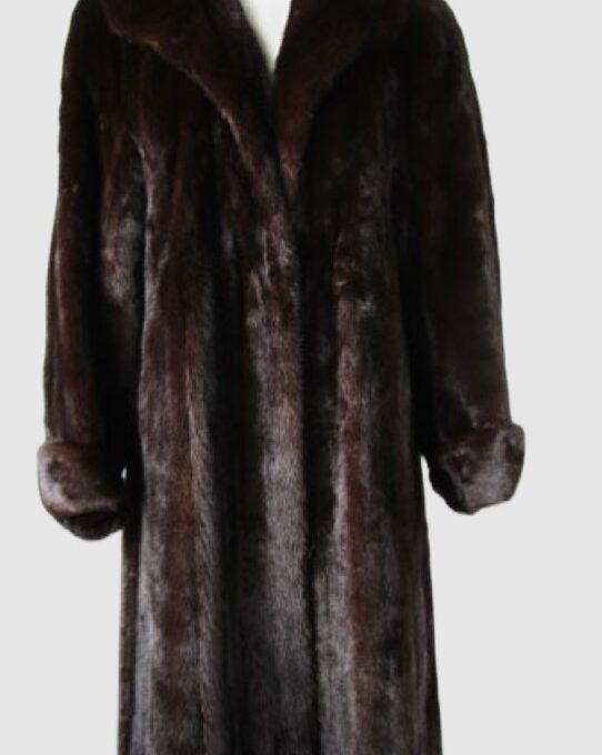 Canadian Dark Ranch Mink Fur Coat Jacket Sz 6 MINT