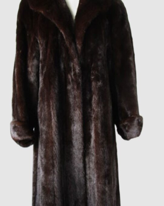 Canadian Dark Ranch Mink Fur Coat Jacket Sz 6 MINT