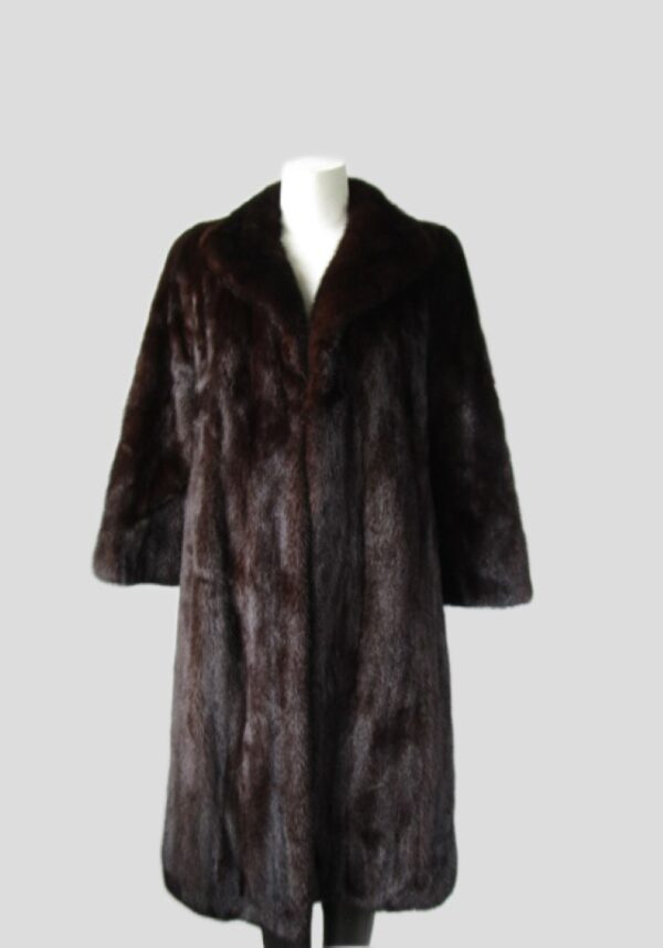 Dark Ranch Mink Fur Coat Jacket MINT+ Sz 6