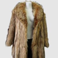 Tanuki Raccoon Fur Coat Jacket MINT Woman Sz 8