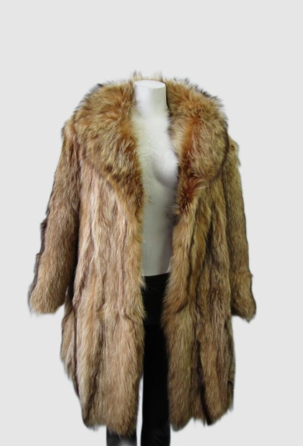 Tanuki Raccoon Fur Coat Jacket MINT Woman Sz 8