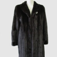 Women's Sz 6 Perfect FEMALE Mink Fur Coat Jacket Woman Black