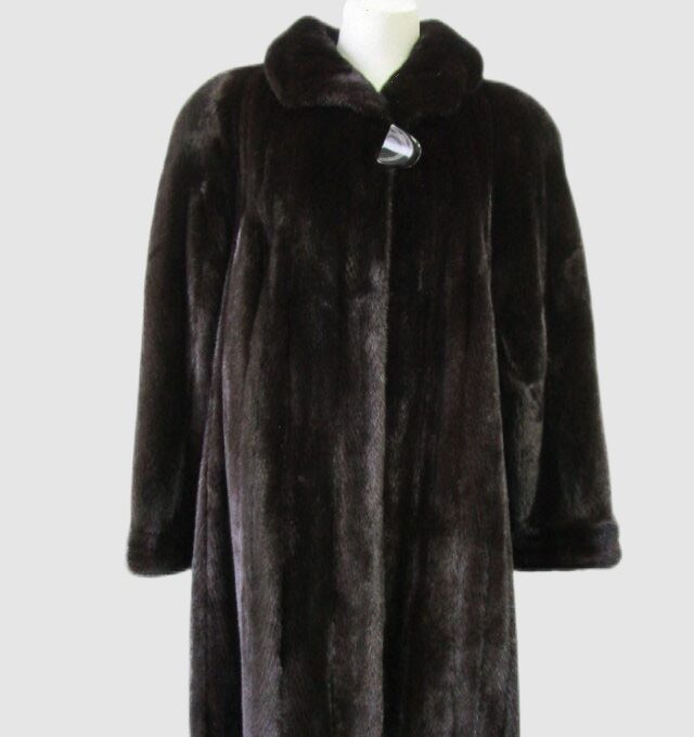 Women's Sz 12 FEMALE Mink Fur Coat Jacket Stroller EXCELLENT Woman