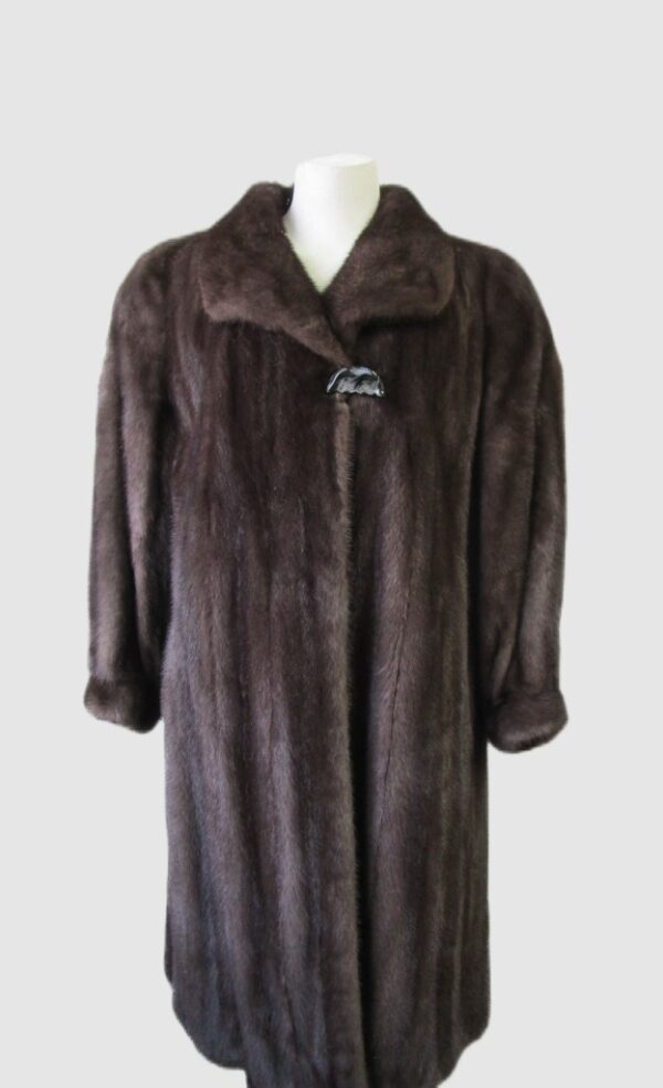 Women's Sz 6 Blue Iris Mink Fur Coat Jacket Superb Woman