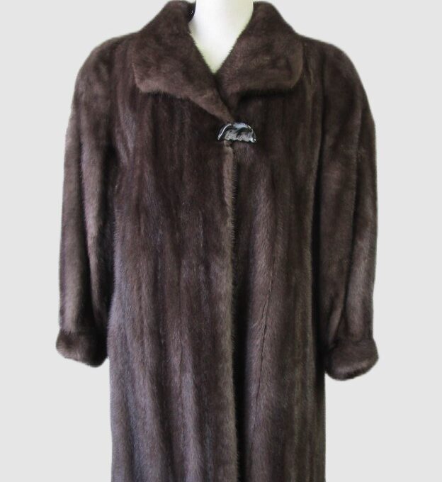 Women's Sz 6 Blue Iris Mink Fur Coat Jacket Superb Woman