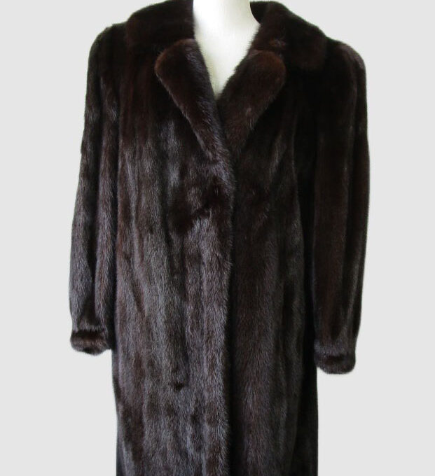 Women's Sz 10/12 M Dark Ranch Mink Fur Coat Jacket MINT+ Woman