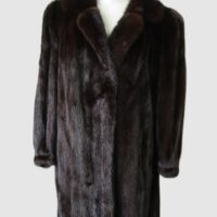 Women's Sz 10/12 M Dark Ranch Mink Fur Coat Jacket MINT+ Woman